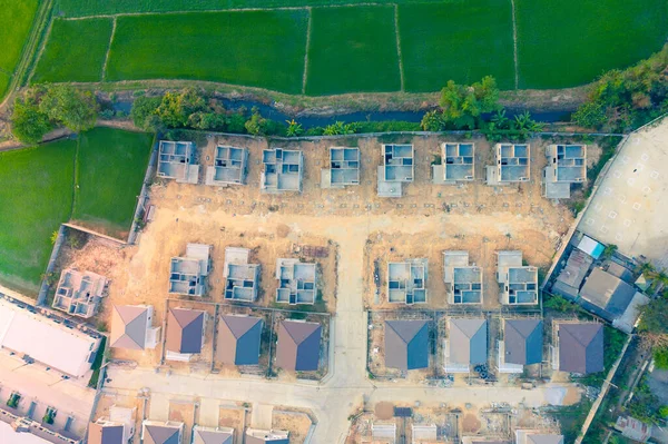 Viviendas Obras Construcción Vista Aérea Chiang Mai Tailandia — Foto de Stock