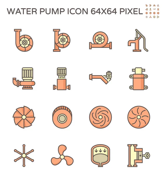 Juego Iconos Vectores Bombas Agua Cuchillas Acero Para Trabajos Distribución — Vector de stock