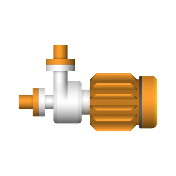 Design Von Wasserpumpen Und Stahlrohren — Stockvektor