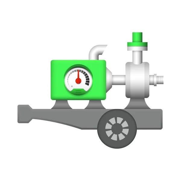 水泵和发动机图标设计 — 图库矢量图片