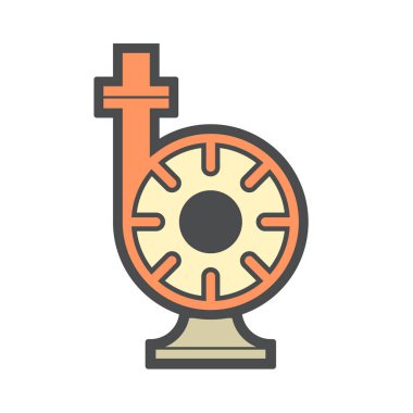 Su dağıtımı için elektrik pompası ve çelik boru beyaz arka planda izole edildi.