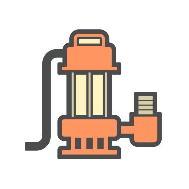denizaltı su pompası vektör ikonu tasarımı.