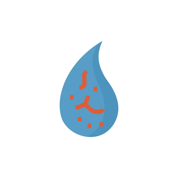 Abwasser Tropfen Vektor Icon Design Für Wasserfiltration Grafik Design Element — Stockvektor