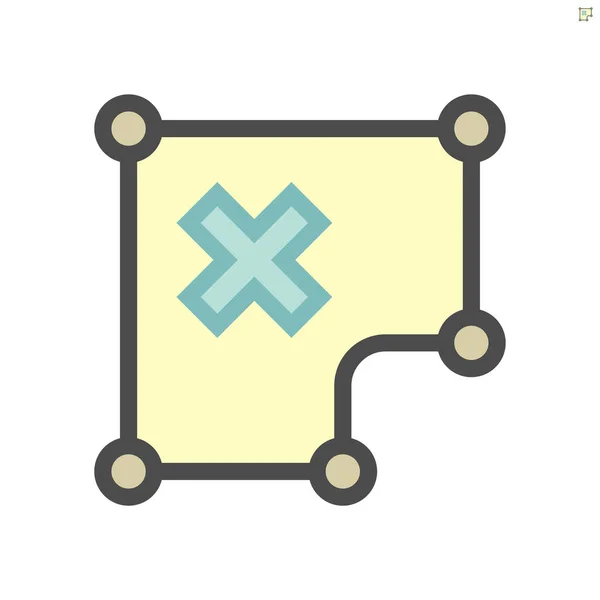 Οικόπεδο Κακό Σχήμα Περιοχή Διάνυσμα Εικονίδιο Σχεδιασμό 48X48 Pixel Τέλεια — Διανυσματικό Αρχείο