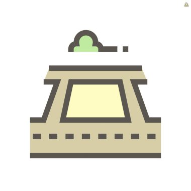 Arazi yatırım vektör simgesi tasarımı, 48X48 piksel mükemmel ve düzenlenebilir vuruş.