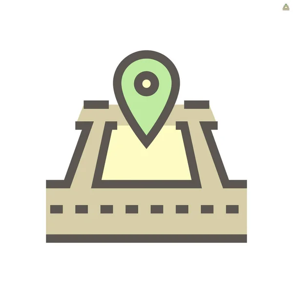 Land Location Point Vector Icon Design 48X48 Pixel Perfect Editable — 스톡 벡터
