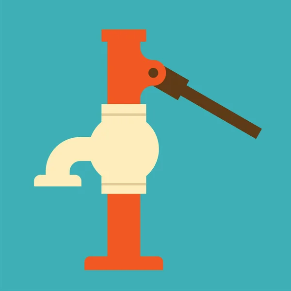 Well Hand Pump Water Work Vector Icon Design — Stock Vector