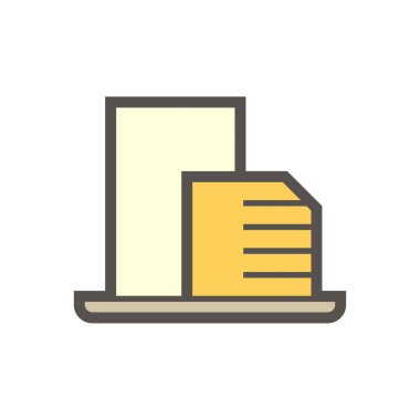 Beyaz üzerinde emlakçı ve yatırım vektörü simgesi tasarımı.