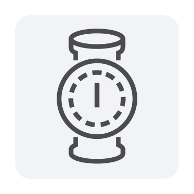 Çelik boru konektörü ve sayaç simgesi seti, 64x64 mükemmel piksel ve değiştirilebilir kontur.