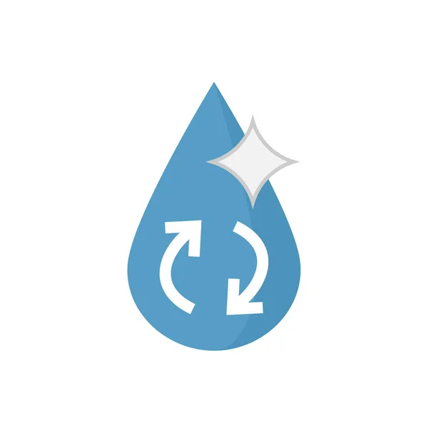 Конструкция Вектора Капли Чистой Воды Графического Элемента Фильтрации Воды — стоковый вектор