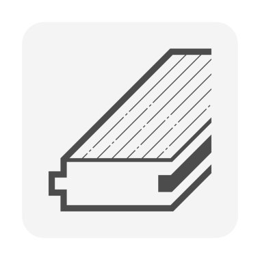 Ahşap zemin malzeme vektör simgesi tasarımı.