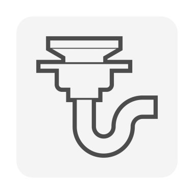 Yer ve çatı drenaj ekipmanı vektör ikonu tasarımı.