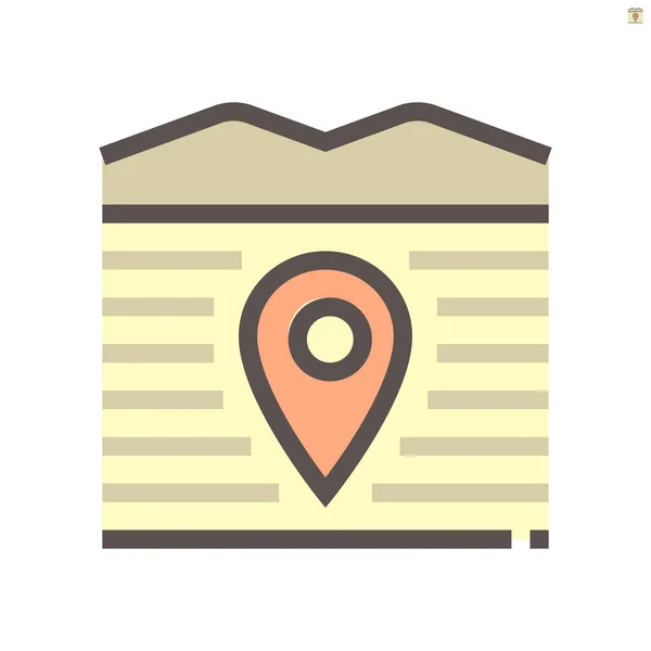 Land Gps Location Point Vector Icon Design 48X48 Pixel Perfect — Stock Vector