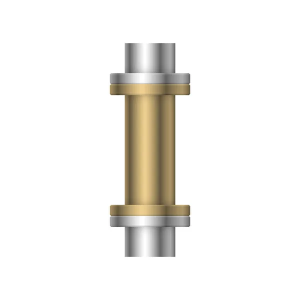 Diseño Del Icono Del Conector Tubería Acero Aislado Sobre Fondo — Vector de stock