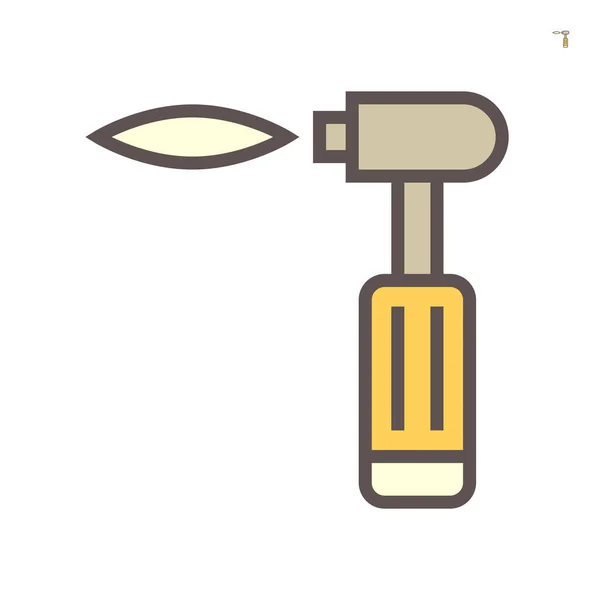 Конструкция Векторной Иконки Инструмента Газовой Резки Белом Фоне 64Х64 Пикселя — стоковый вектор