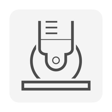 Döşeme zemin kurulumu ve kesme aracı vektör simgesi tasarımı.