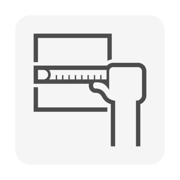 Tile Floor Installation Measurement Vector Icon Design — Stock Vector