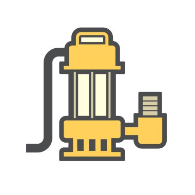 denizaltı su pompası vektör ikonu tasarımı.