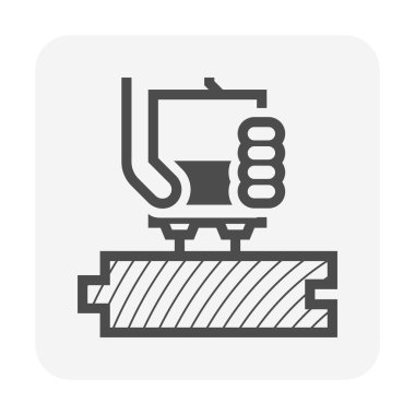 Ahşap zemin madde testi ve nem metre vektör simgesi tasarımı.