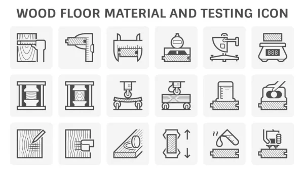 木地板材料和测试矢量图标集设计 — 图库矢量图片