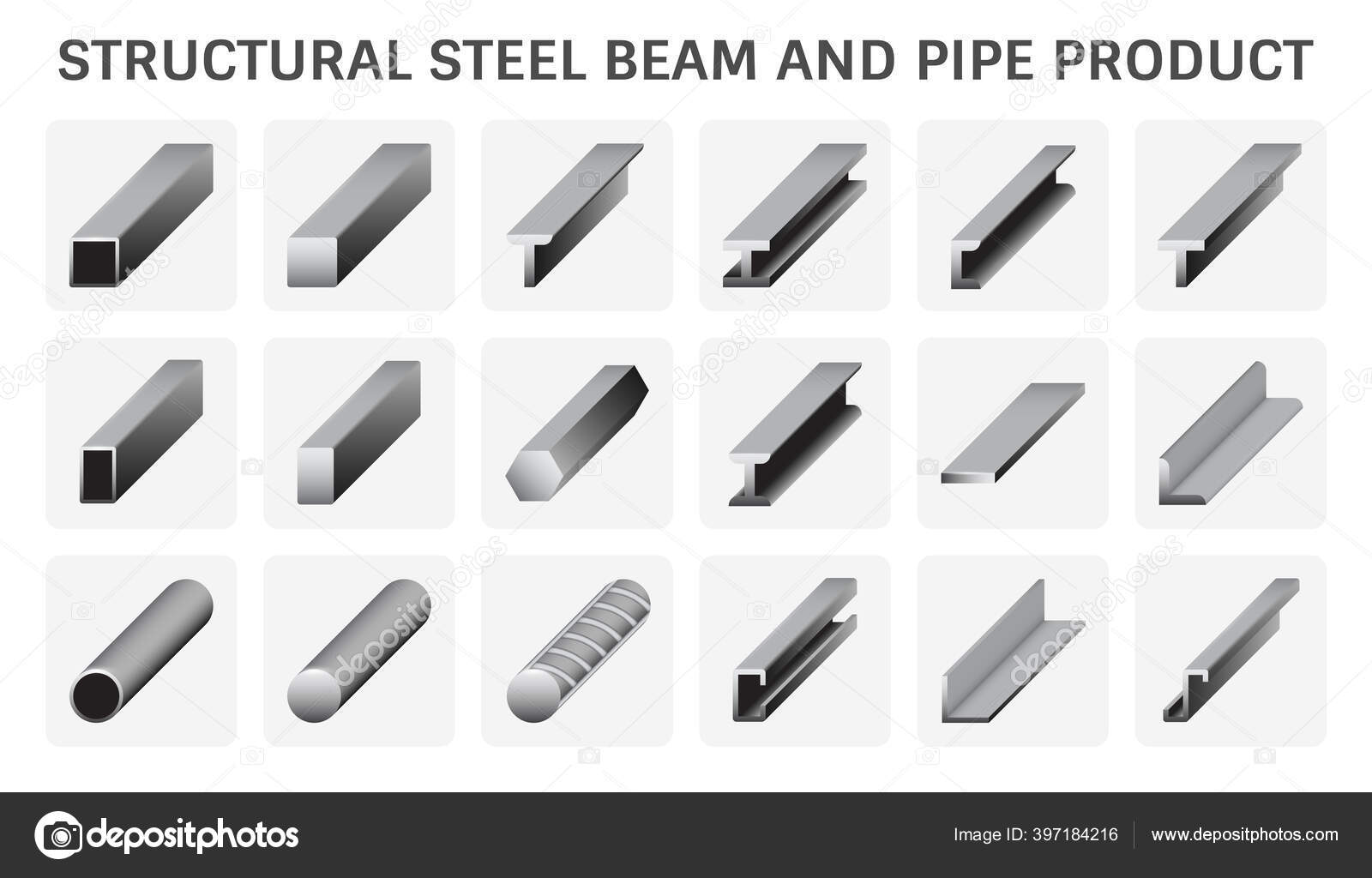 Structural Steel Beam Pipe Product Vector Icon Design Stock Vector By structural-steel-beam-pipe-product-vector-icon-design-stock-vector-by