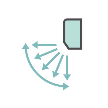 Klima denetim vektör ikonu tasarımı, düzenlenebilir vuruş.