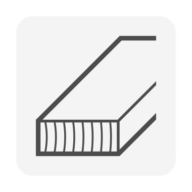 İnşaat çalışması vektör simgesi tasarımı için ahşap malzeme.