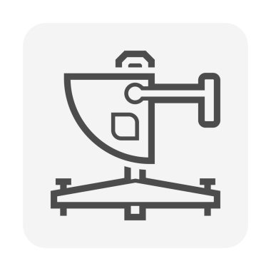 Tahta zemin test aracı veya kaydırma direnç aracı vektör simgesi tasarımı.