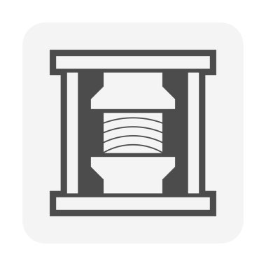 Tahta testi veya sıkıştırma vektör ikonu tasarımı.