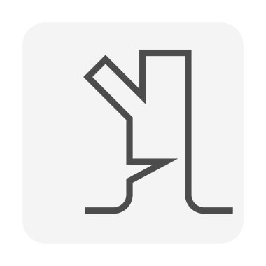 Ağaç ya da ahşap kesme sanayi vektör ikonu tasarımında.