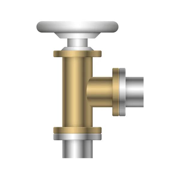 Conector Tubería Acero Diseño Icono Válvula Aislados Bakcground Blanco — Archivo Imágenes Vectoriales