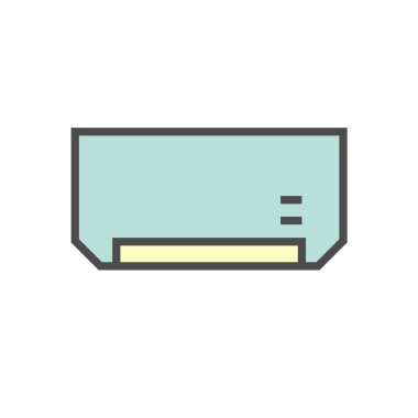 Klima denetim vektör ikonu tasarımı, düzenlenebilir vuruş.