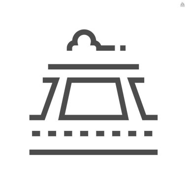 Arazi yatırım vektör simgesi tasarımı, 48X48 piksel mükemmel ve düzenlenebilir vuruş.