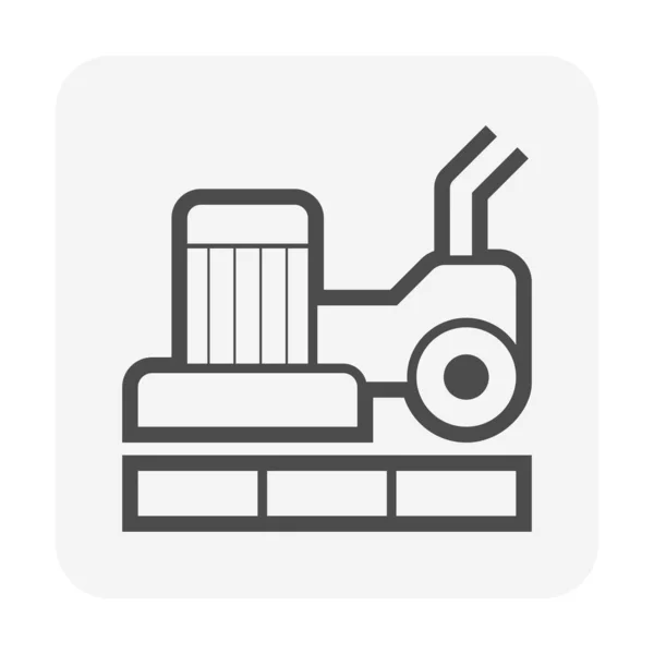 Ahşap Zemin Yapısı Zımpara Makinesi Vektör Simgesi Tasarımı — Stok Vektör