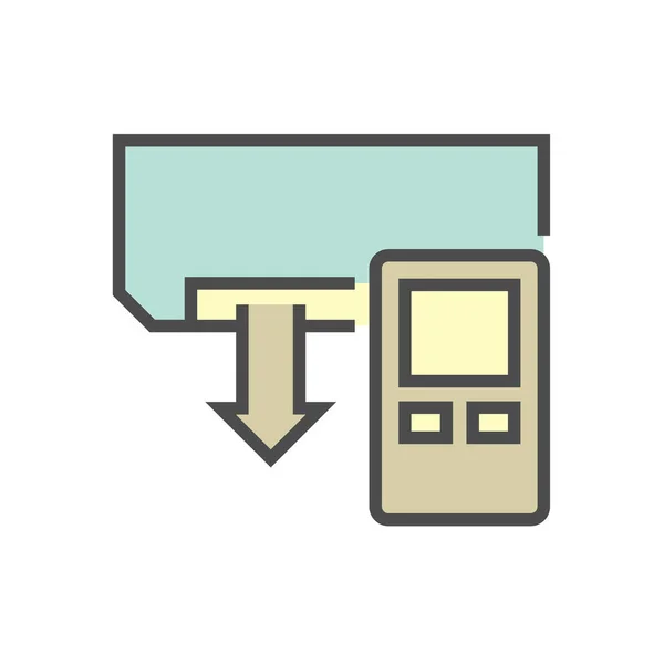 Condizionatore Aria Controllo Vettoriale Icona Design Corsa Modificabile — Vettoriale Stock