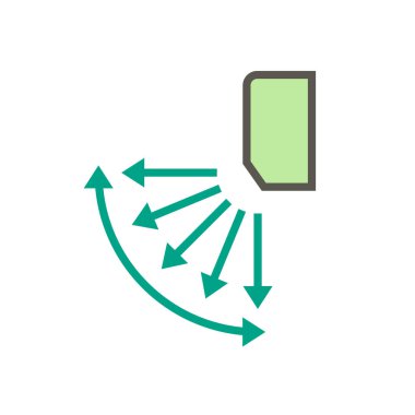 Klima denetim vektör ikonu tasarımı, düzenlenebilir vuruş.