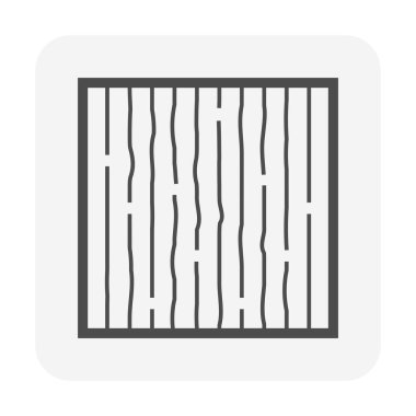 Tahta panel malzeme vektör simgesi tasarımı.