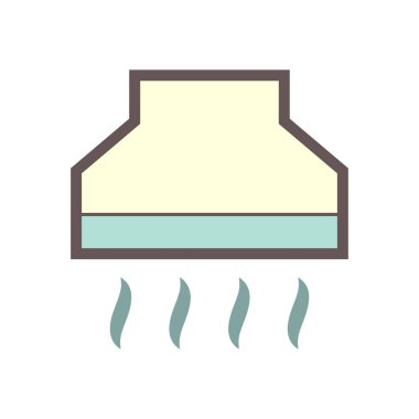 Kaput ve duman çıkarma vektör simgesi tasarımı.