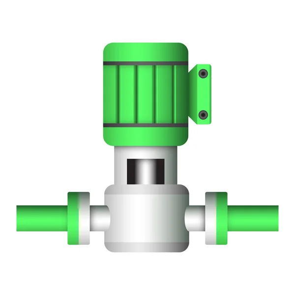 Icône Vectorielle Pompe Eau Électrique Tuyau Acier Pour Distribution Eau — Image vectorielle