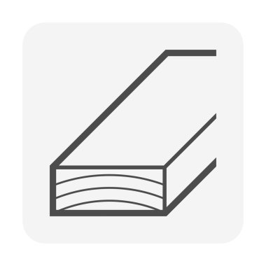 İnşaat çalışması vektör simgesi tasarımı için ahşap malzeme.