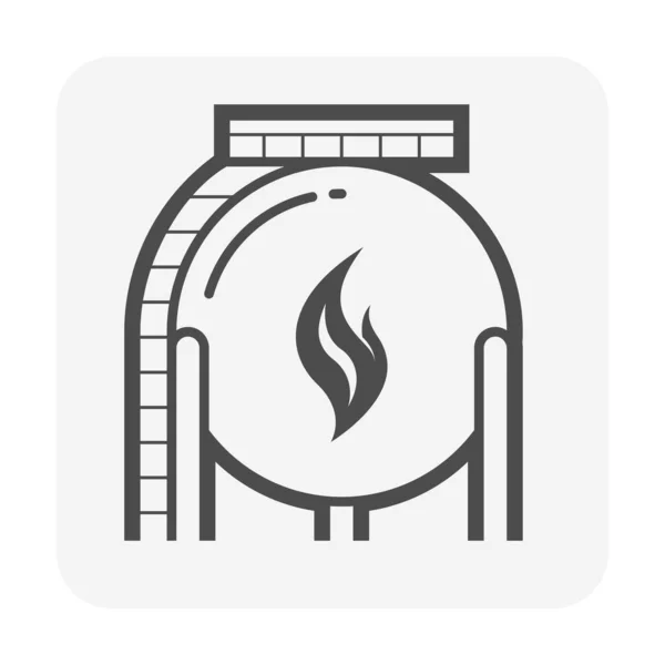 Конструкция Векторного Иконки Газового Баллона Сжиженным Природным Газом Спг — стоковый вектор