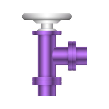 Çelik boru konnektörü ve kapak simgesi tasarımı beyaz bakkal sahasında izole edildi.