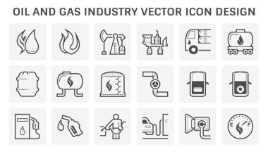 Petrol ve gaz endüstrisi arasında petrol tankeri ve boru hatları ve petrol ürünlerinin pazarlanması ile petrol arıtma rafinerisi taşımacılığının küresel süreci, Vektör illüstrasyon tasarımı.