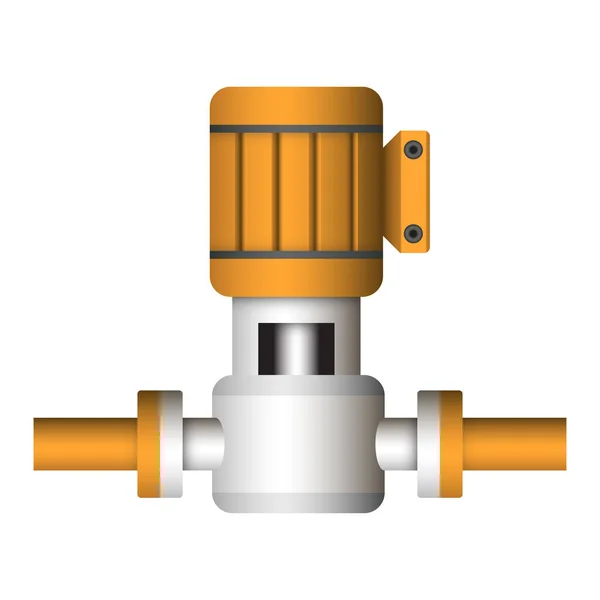 Wasserpumpe Symbol Oder Kreiselpumpe Auch Mit Rohr Und Angetrieben Durch — Stockvektor