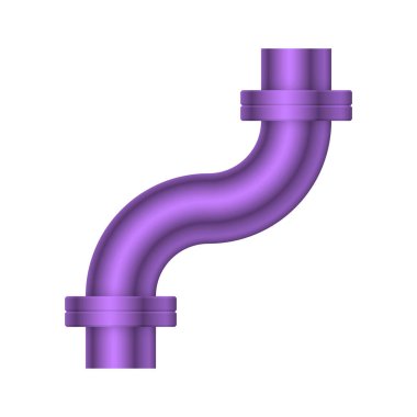 Çelik boru bağlantı simgesi tasarımı beyaz arkaplanda izole edildi.