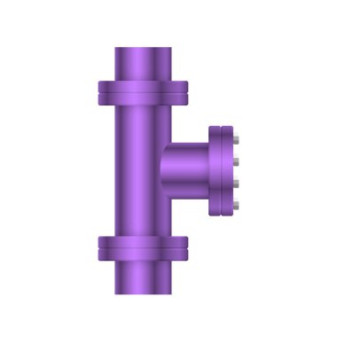 Çelik boru bağlantı simgesi tasarımı beyaz arkaplanda izole edildi.