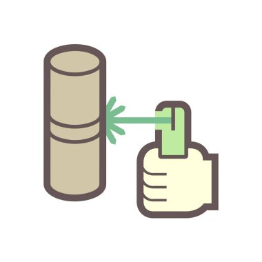 Beyaz arkaplanda yuvarlak boru kaynak iş vektör simgesi tasarımı.