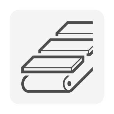 Ahşap üretim sanayi vektör ikonu tasarımında ahşap panel.
