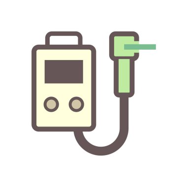 Kaynak kabini ve kaynak meşale vektör simgesi tasarımı beyaz arkaplanda.