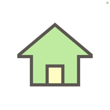 Ev vektör simgesi tasarımı, 48X48 piksel mükemmel ve düzenlenebilir vuruş.